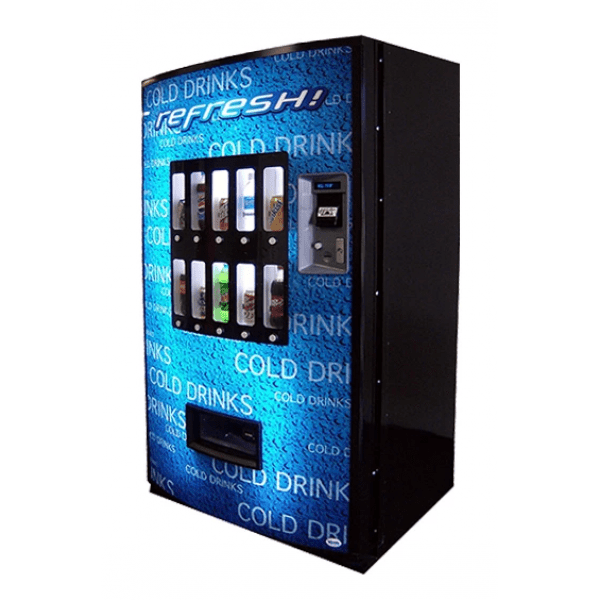 Vendo 721 blue refresh vending machine
