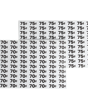 AP Price Labels Sheet .70 / .75