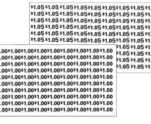 AP Price Labels $1.00 & $1.05